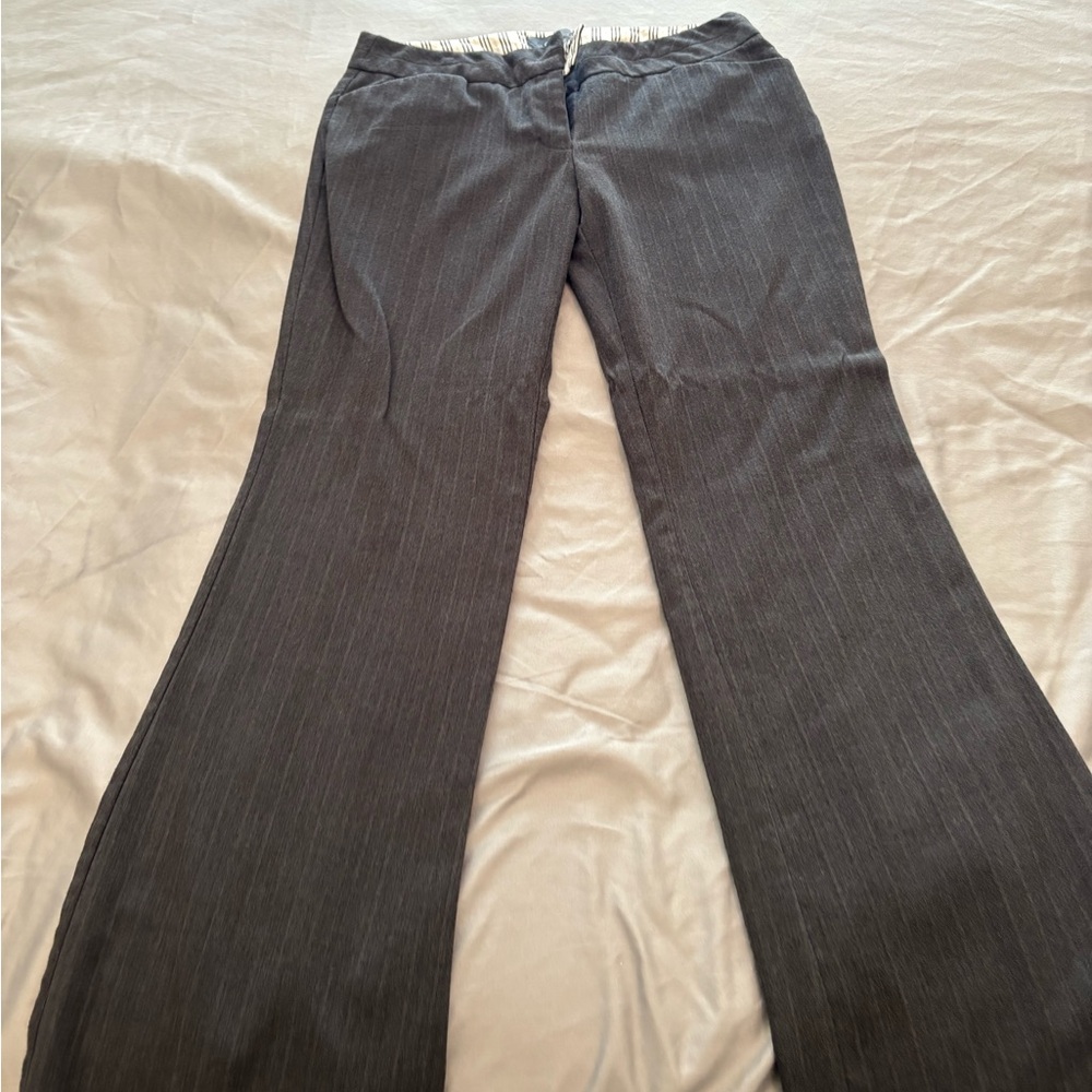 Gray Herringbone Slacks